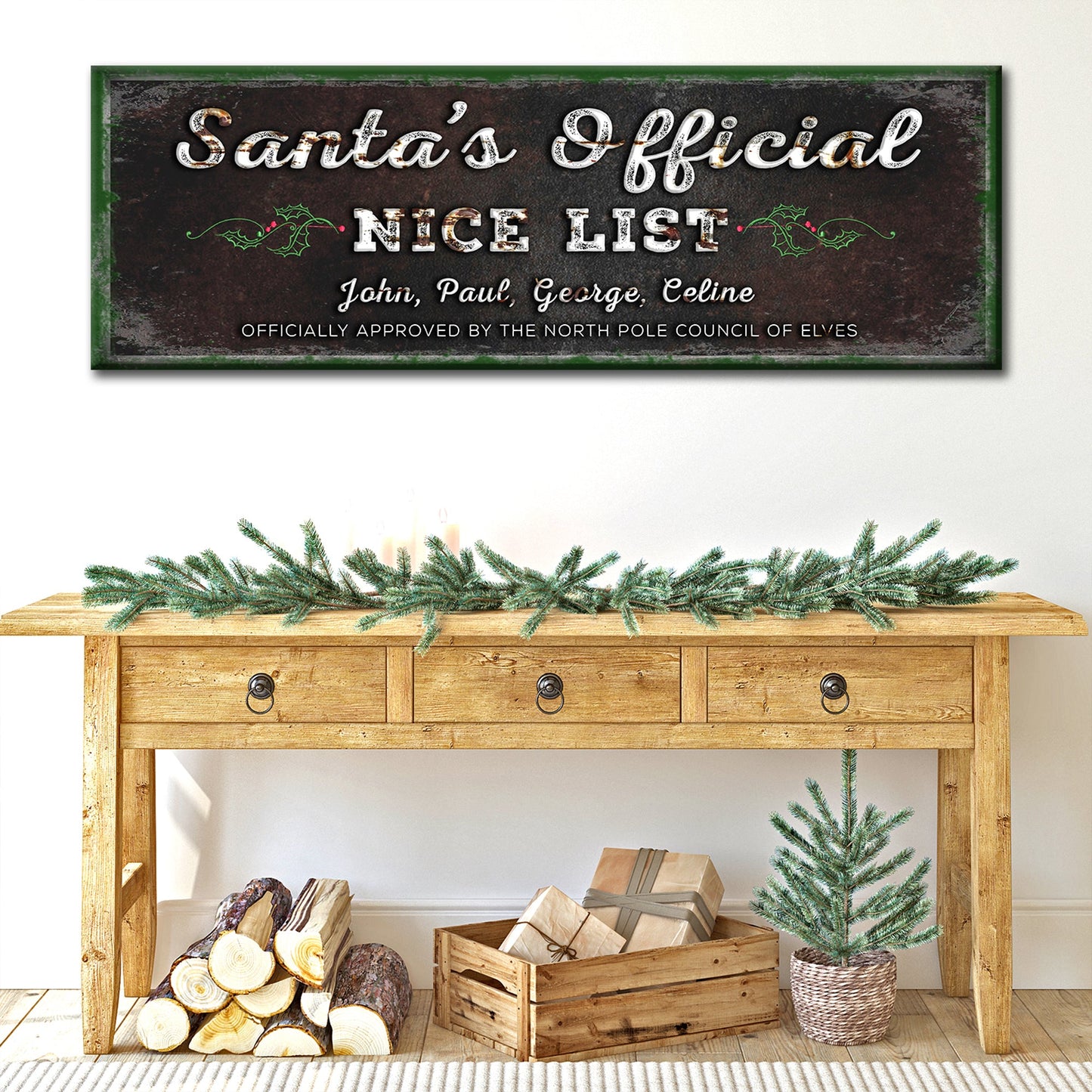 Santa's Official Nice List Sign
