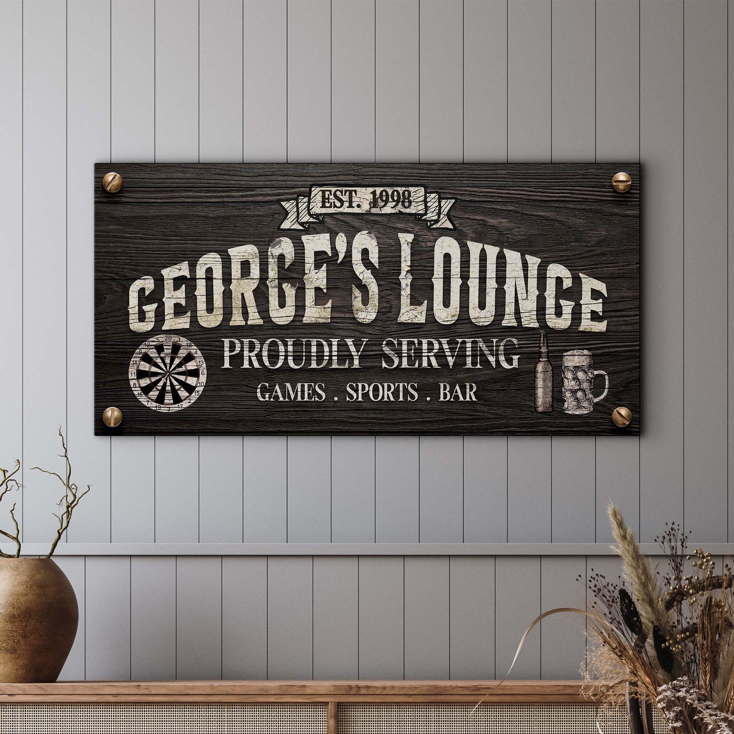 Proudly Serving Lounge Sign