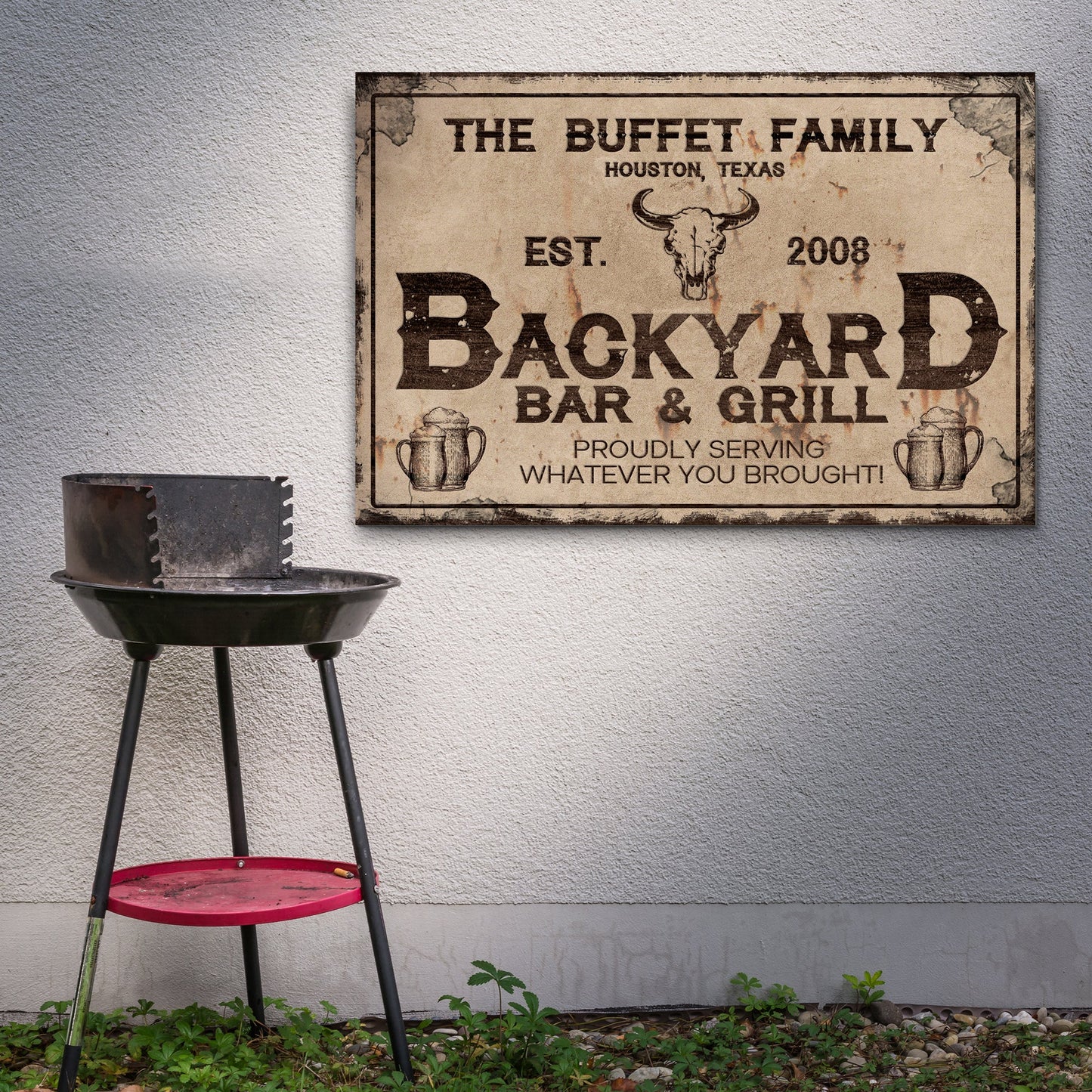 Backyard Bar & Grill Sign VIII