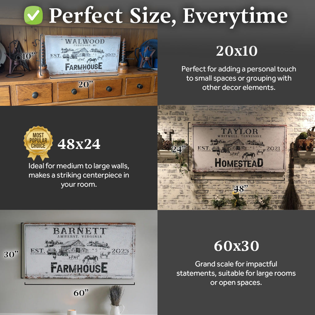 Rustic Farmhouse Personalized Sign II