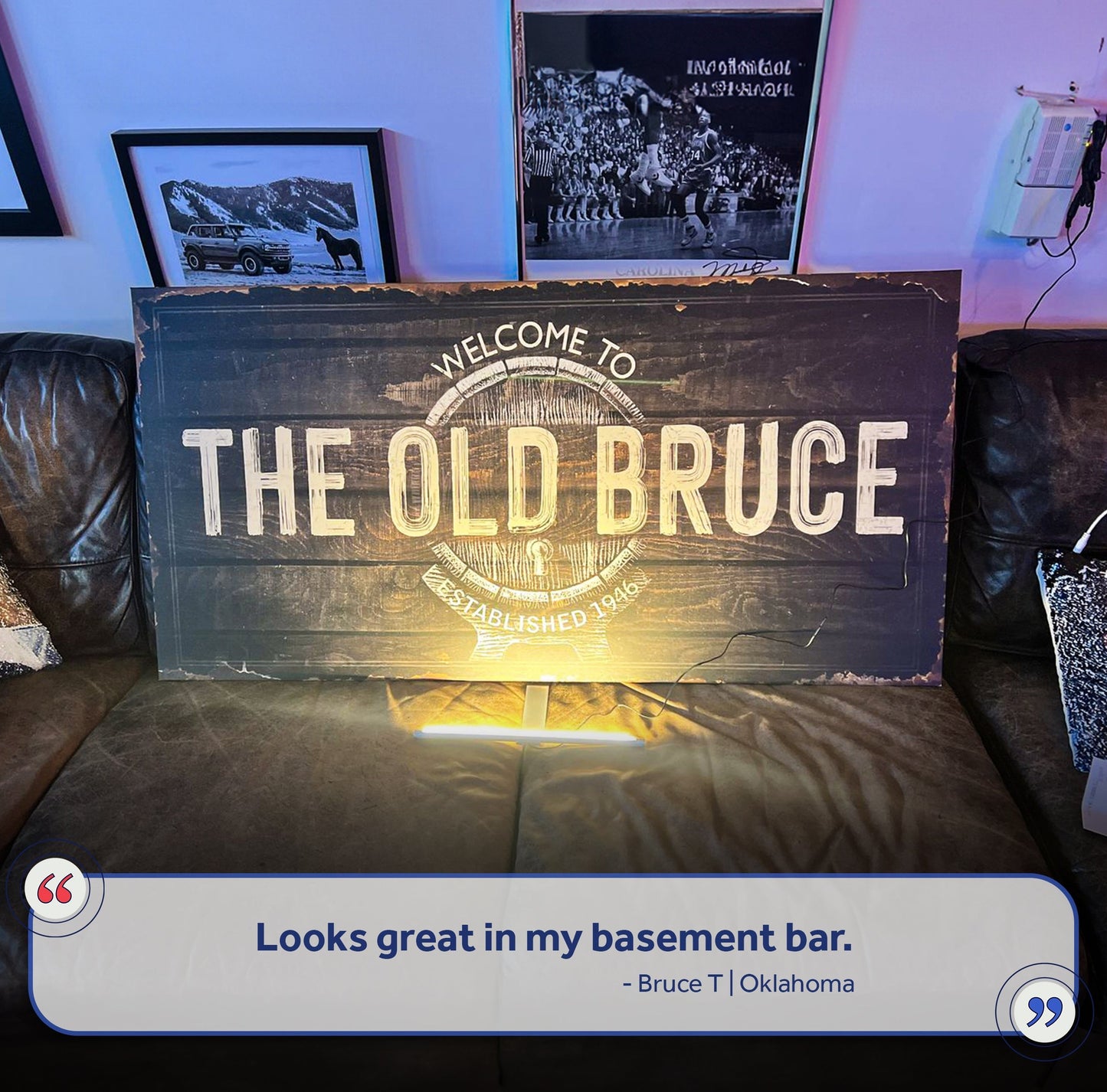 Beer Barrel Bar Sign: Custom Bar Signs for Home Bar – Ideal Man Cave Wall Decor & Perfect Gift for Him