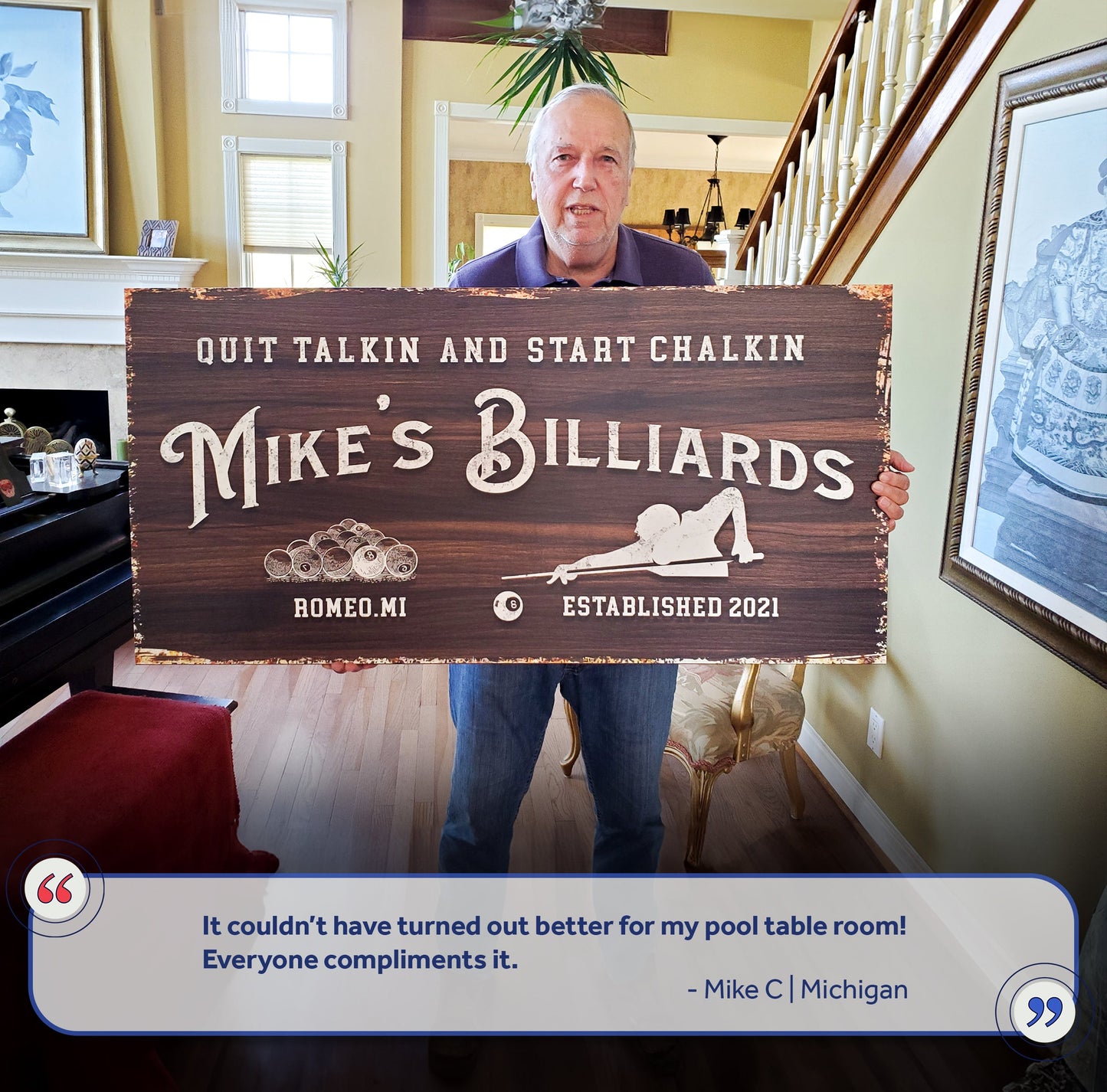 Billiards Room Vintage Sign