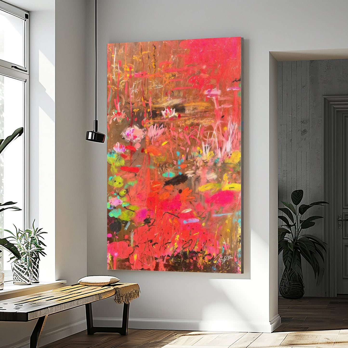 Canvas Print: "Vibrant Veil II"