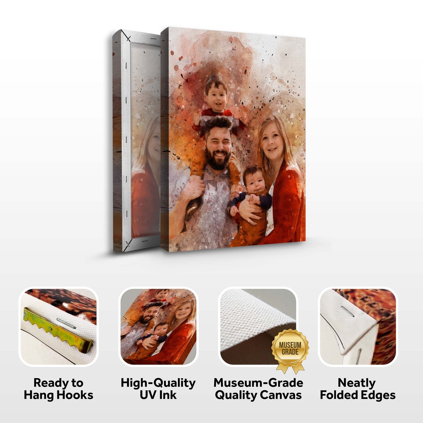 Family Watercolor Portrait Sign