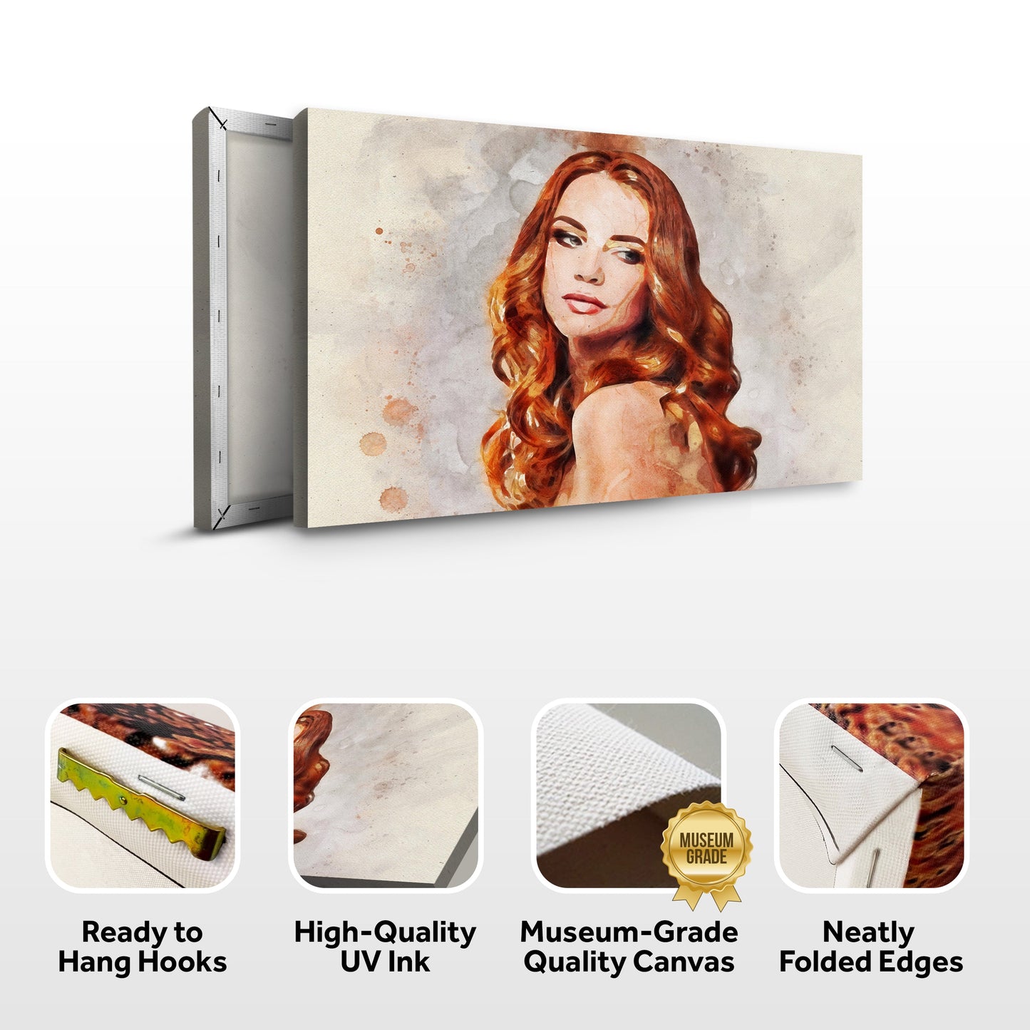 Classic Watercolor Portrait Sign