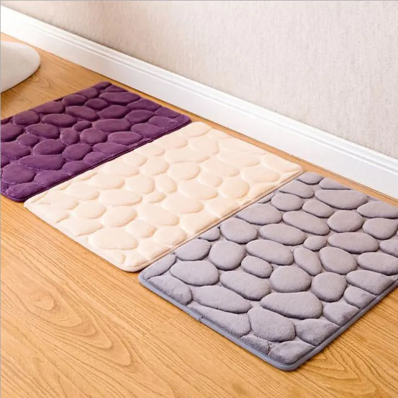 Pebble Rug, Flannel Mat, Non-slip Carpet