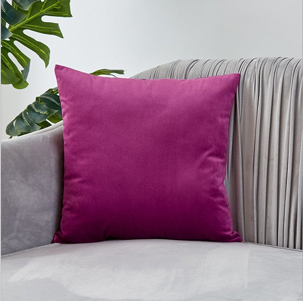 18''x18'' luxe velvet throw pillow | 17 colors soft & elegant solid design | modern couch & bedroom accent | insert included