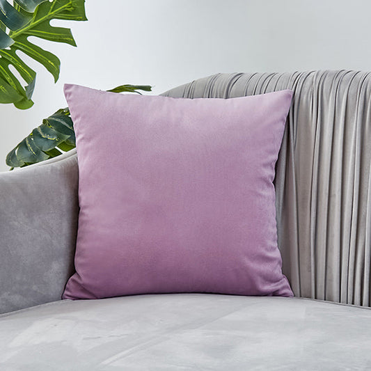 Color: Lavender Set of 2 Velvet Solid Colors Pillow Covers (With or Without Inserts)