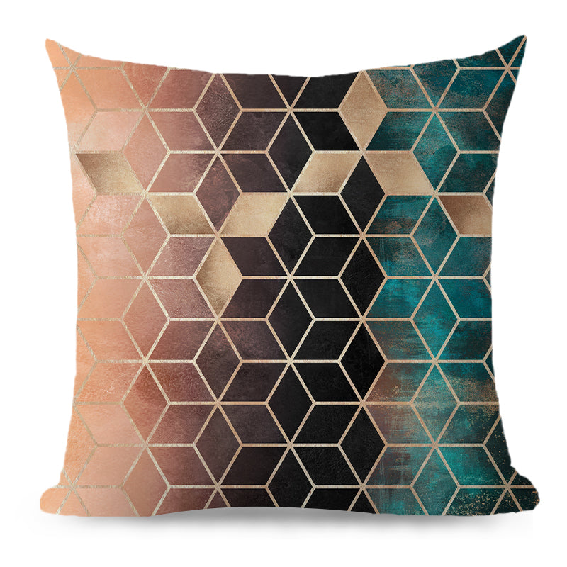 18''x18'' metallic accent geometric throw pillow | 16 designs modern & glam patterns | chic square accent | insert included