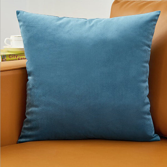 Set of 2 Velvet Solid Colors Pillow Covers (With or Without Inserts)