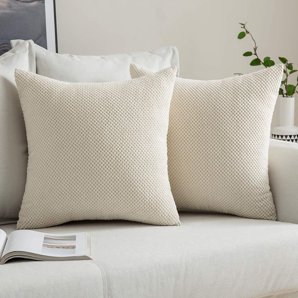 Set of 2 Cross shape Solid Color Pillows (With or Without Inserts) size 18"x18"