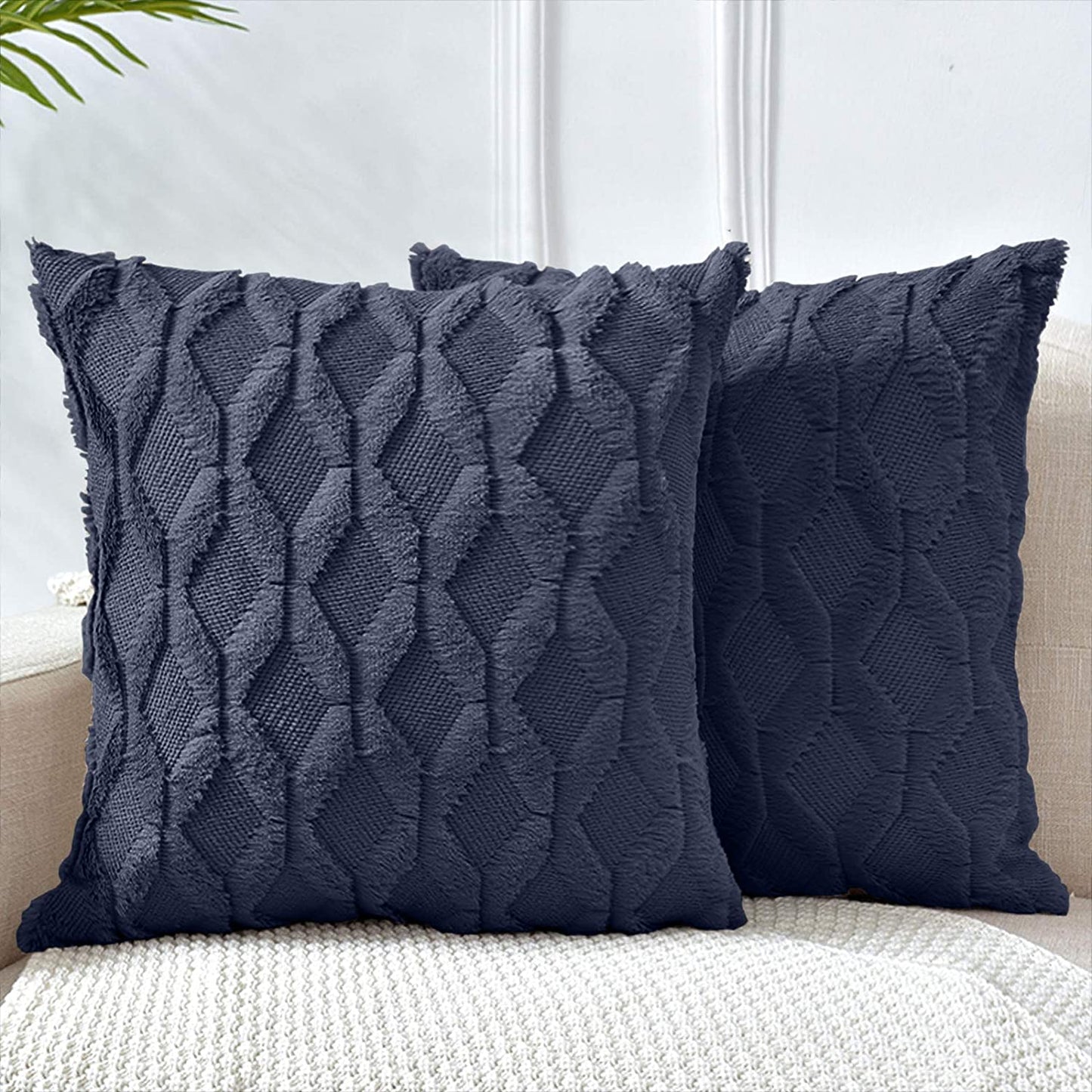 Reversible Throw Pillow Covers Wide Variety of Colors(With/Without Insert) size 18"x18