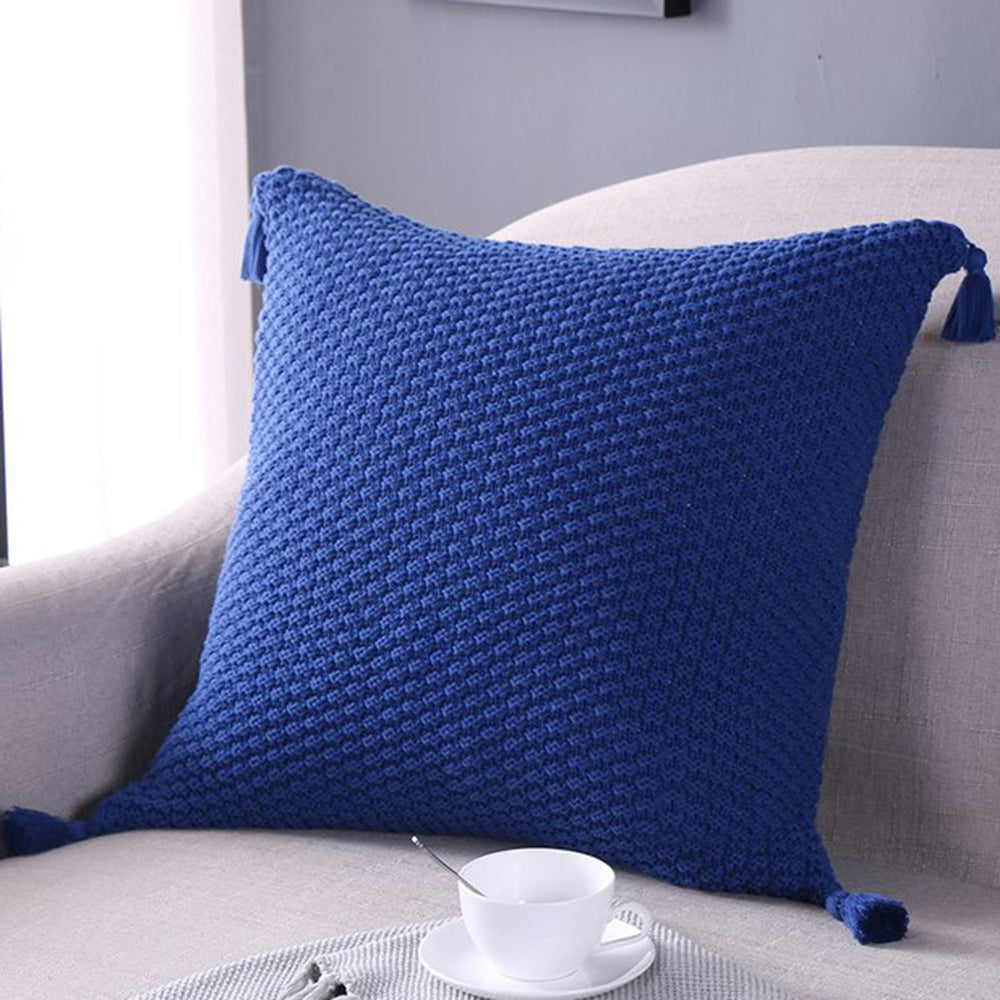 Knitted Cozy Home Decoration Throw Pillow (With or Without Insert) 18"x18"