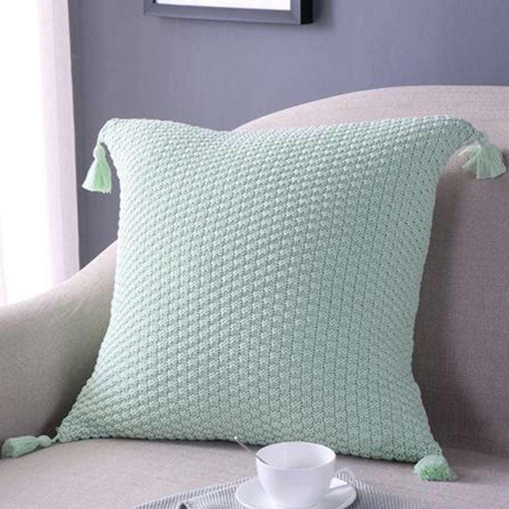 Knitted Cozy Home Decoration Throw Pillow (With or Without Insert) 18"x18"