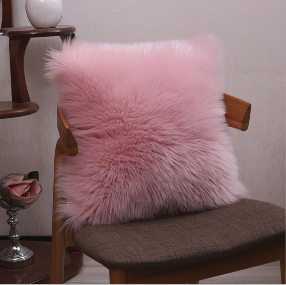Pack of 1 Furry fur (front) Faux (back) pillow (With or Without Insert) sizes and colors options
