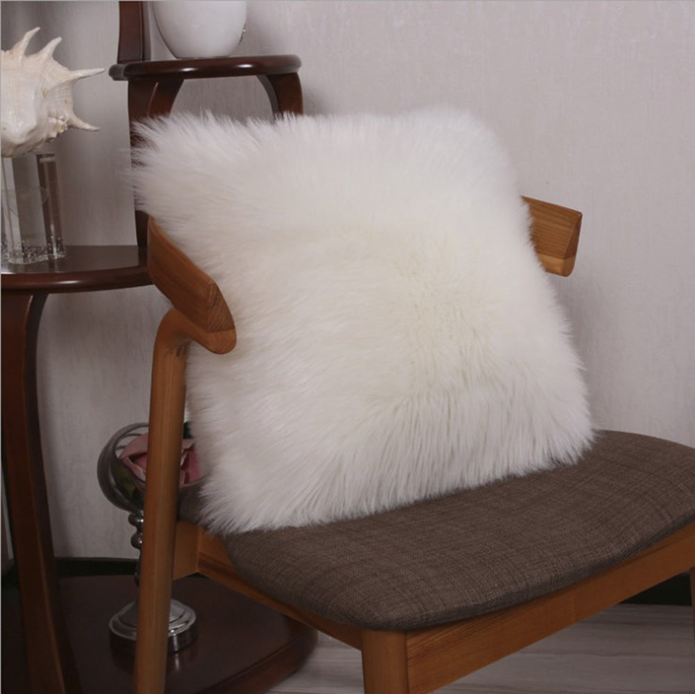 Pack of 1 Furry fur (front) Faux (back) pillow (With or Without Insert) sizes and colors options