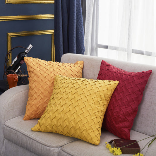 Set of 2 3D Square Throw pillows (With or Without Inserts) 18"x18"