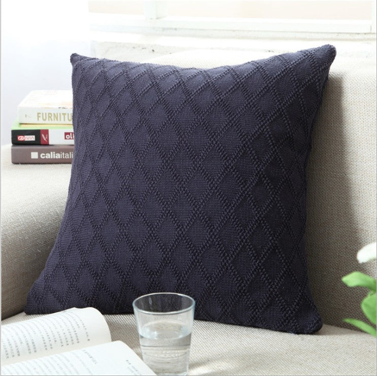 Knitted Cozy Home Decoration Throw Pillow (With or Without Insert) 18"x18"