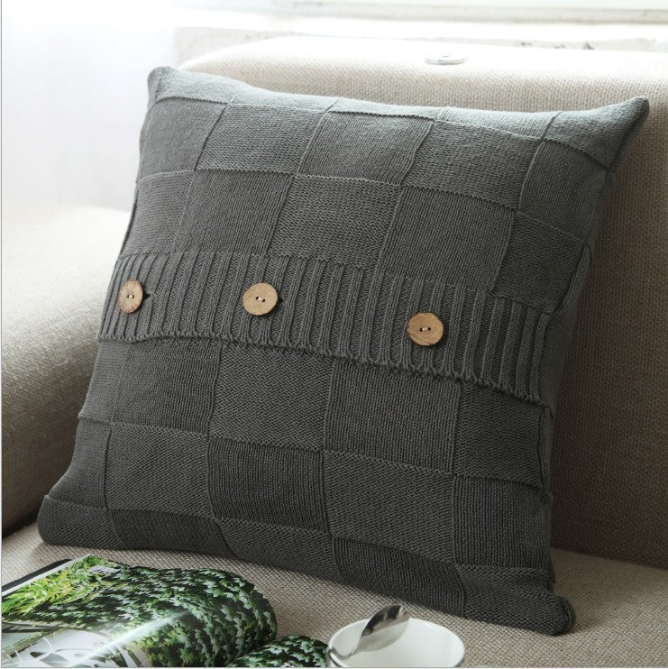Knitted Cozy Home Decoration Throw Pillow (With or Without Insert) 18"x18"