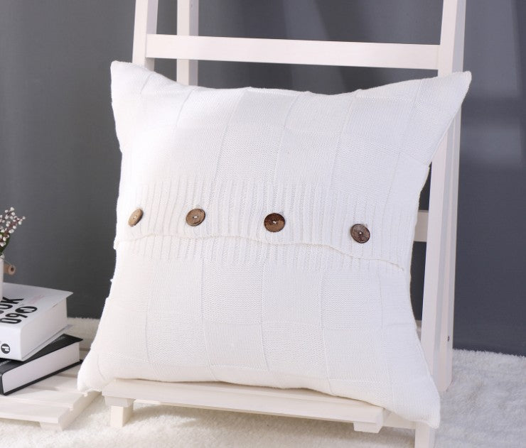 Knitted Cozy Home Decoration Throw Pillow (With or Without Insert) 18"x18"