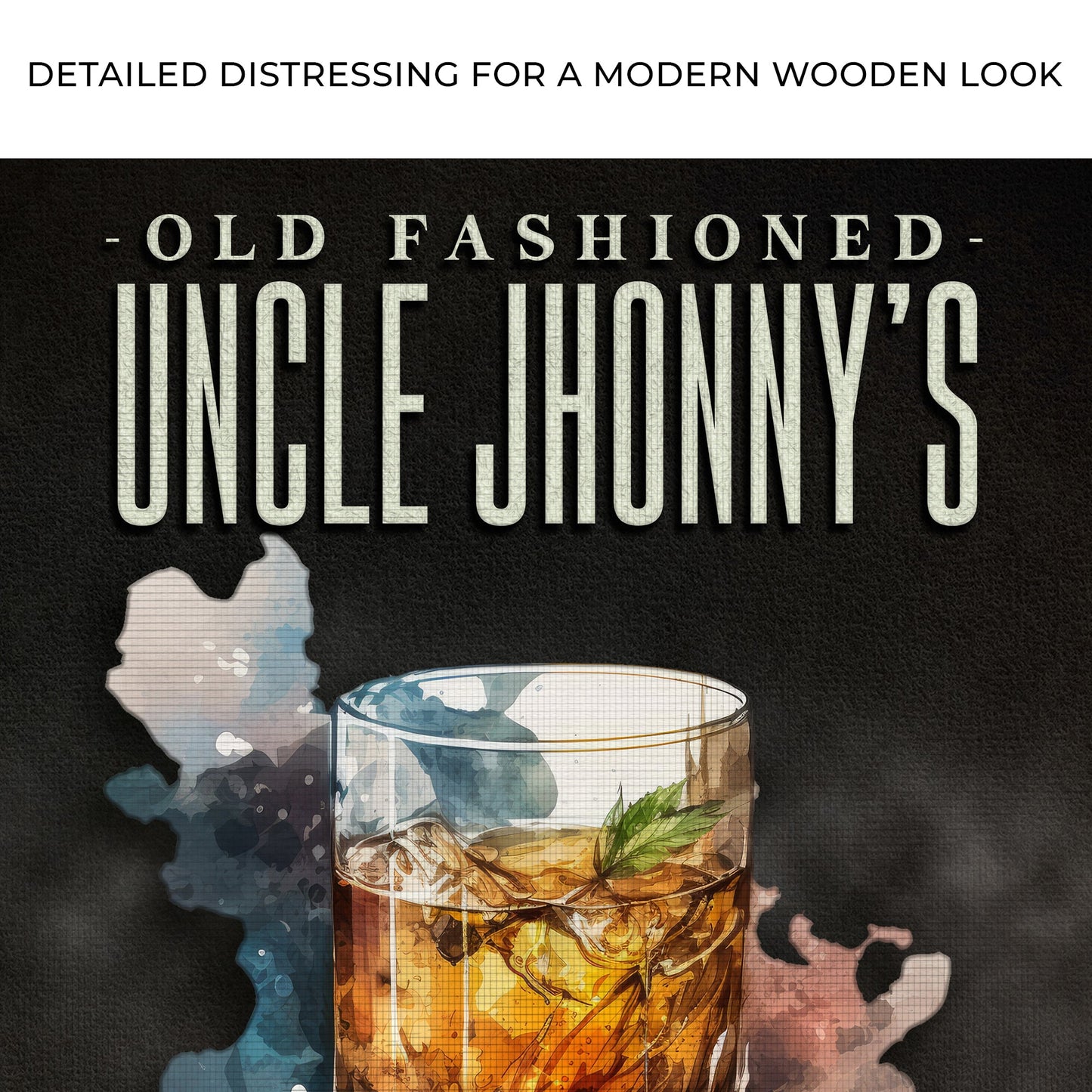 Old Fashioned Whiskey Bar Sign