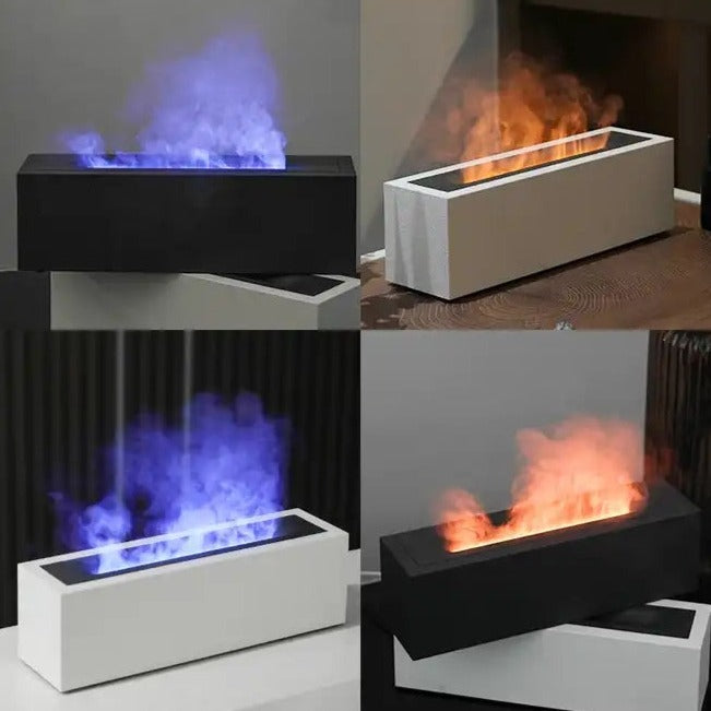 200ml Flame Humidifier Aromatic Essential Oil Electric Ultrasonic Diffuser