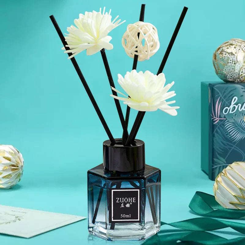 50ml Hexagon Aroma Oil Stick Diffuser With Natural Sticks