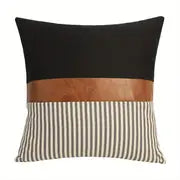 Faux Leather Stitching Pattern Pillow Case - 1pc Boho Decor