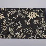 Single Rectangular PVC Table Mat with Leaf Print