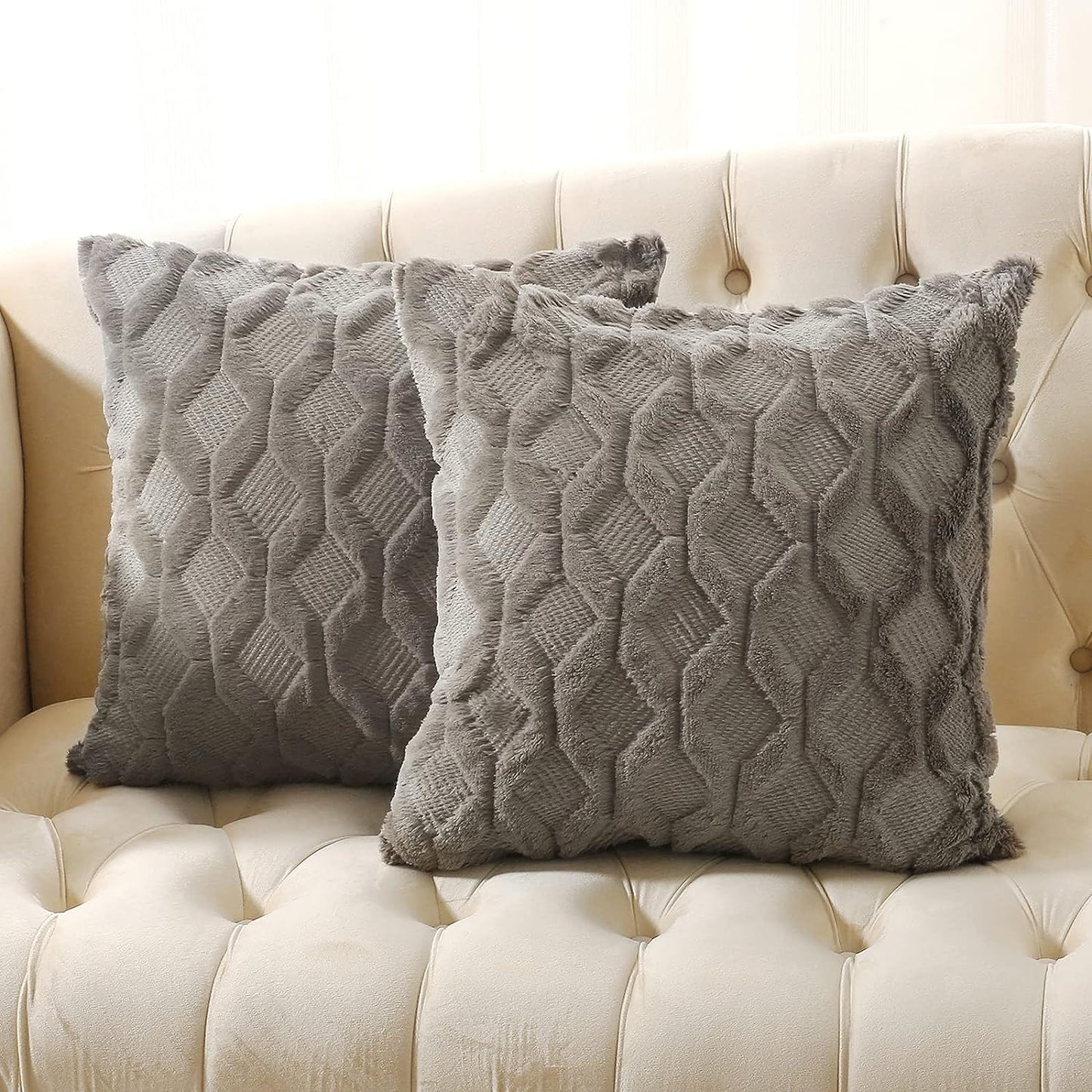 Reversible Throw Pillow Covers Wide Variety of Colors(With/Without Insert) size 18"x18