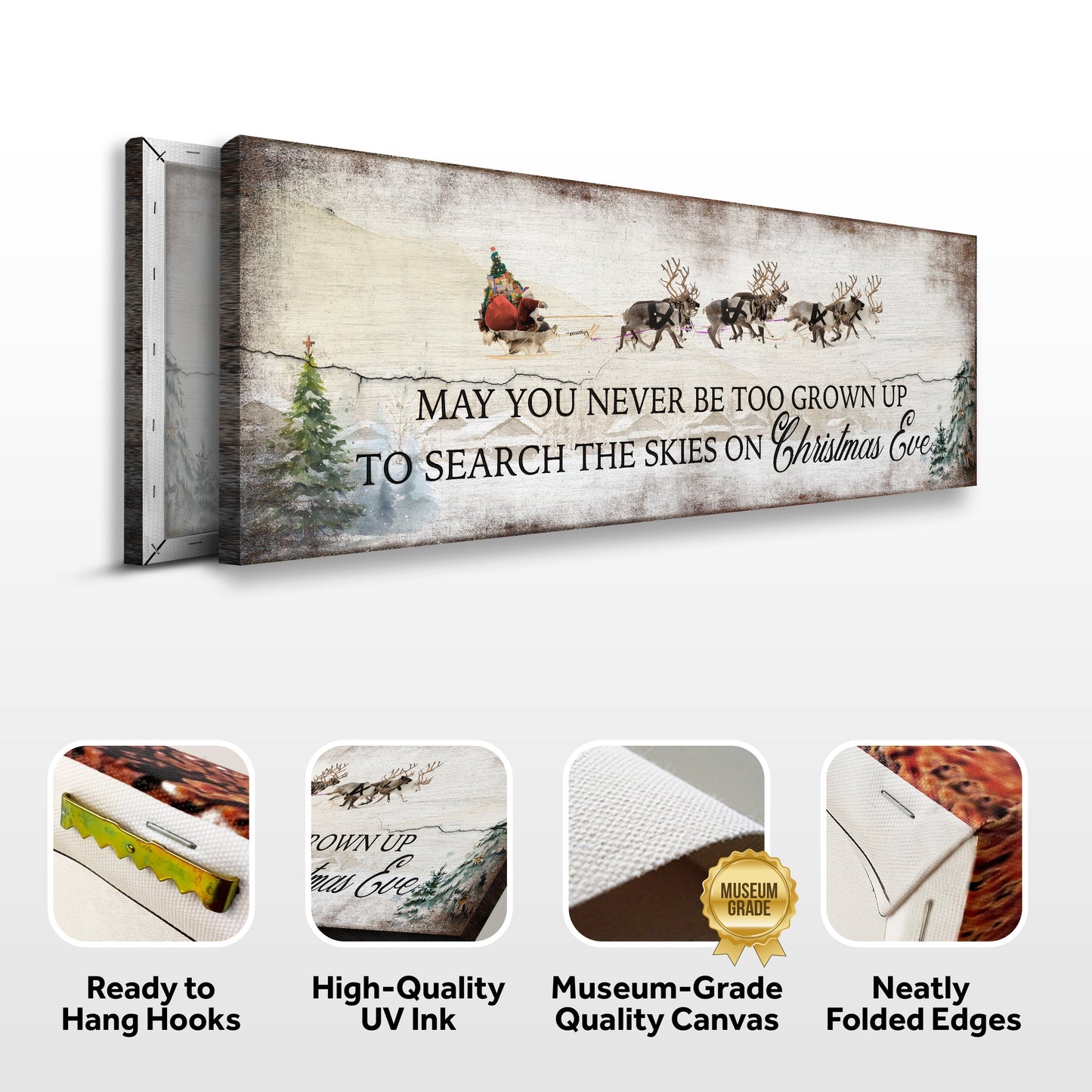 May You Never Be To Grown Up To Search The Skies On Christmas Eve Sign