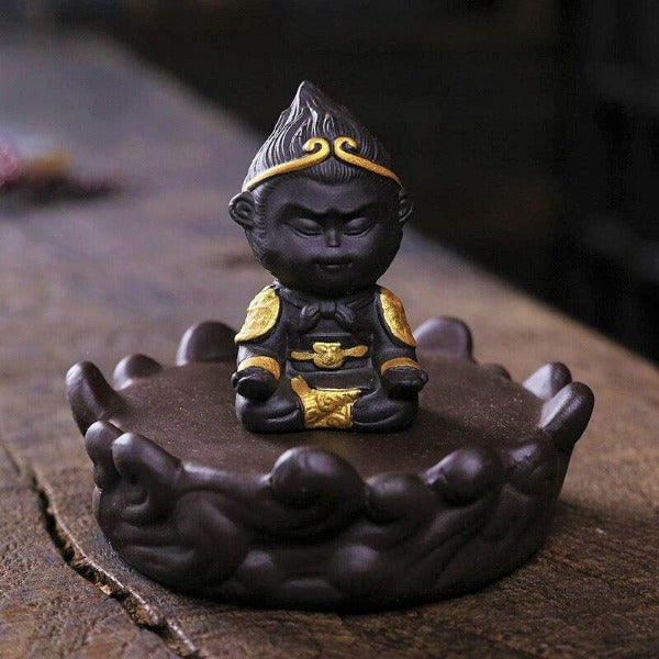 Glass Little Monk Backflow Incense Burner