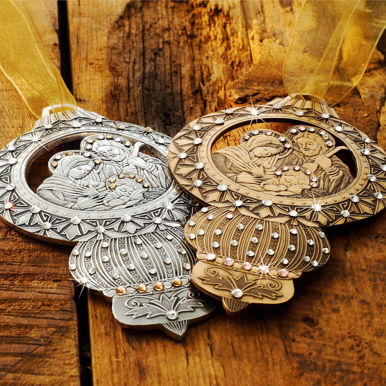 Limited Edition Nativity  Ornament- The Holy Family (Bronze)