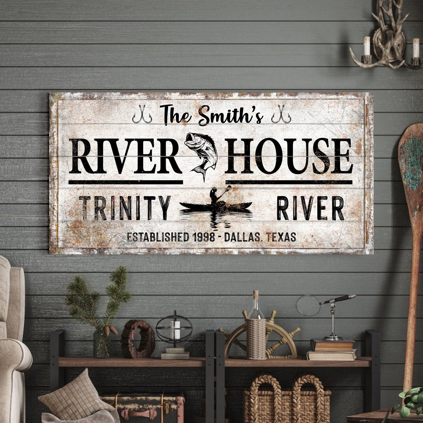 Personalized River House Sign II