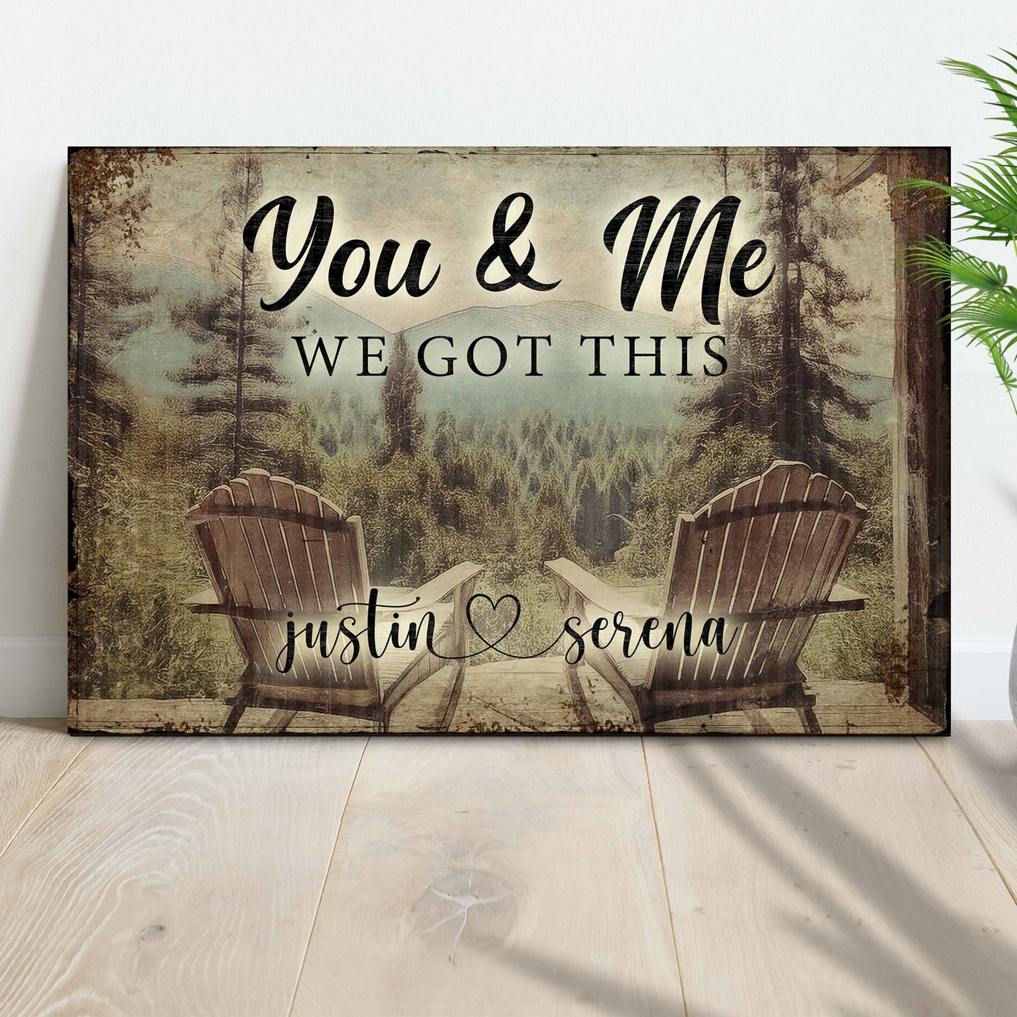 Cabin Forest Themed We Got This Couple Sign
