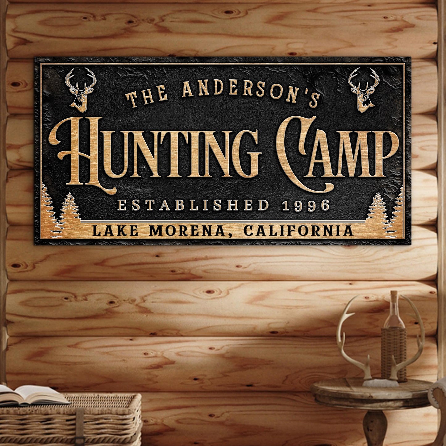 Personalized Family Hunting Camp Sign