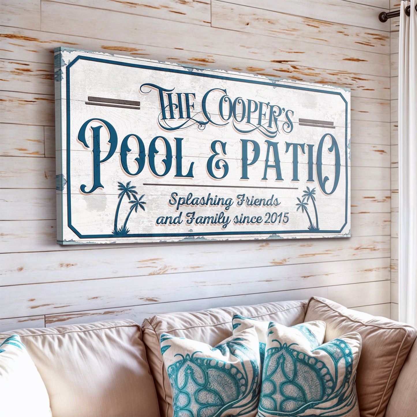 Personalized Pool Bar Sign