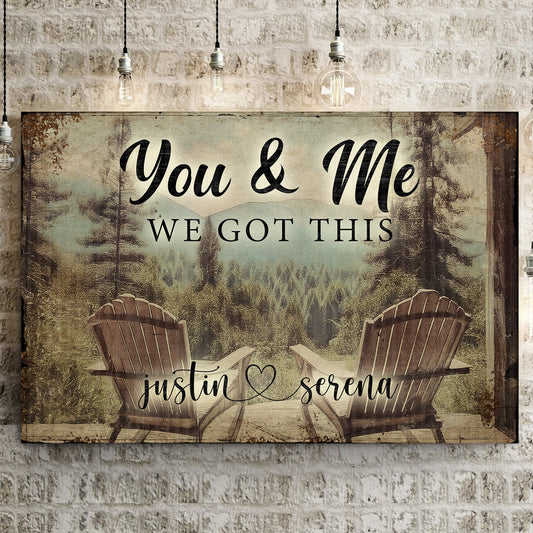 Cabin Forest Themed We Got This Couple Sign