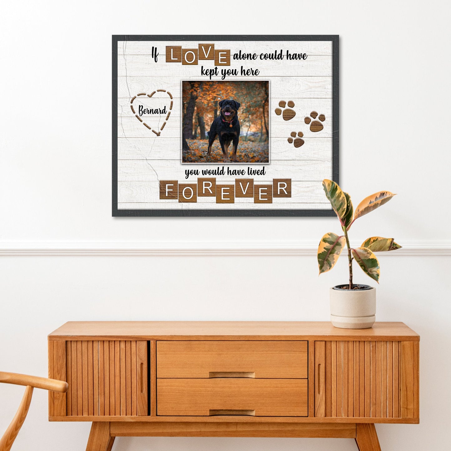 Pet Memorial Sign If Love Alone