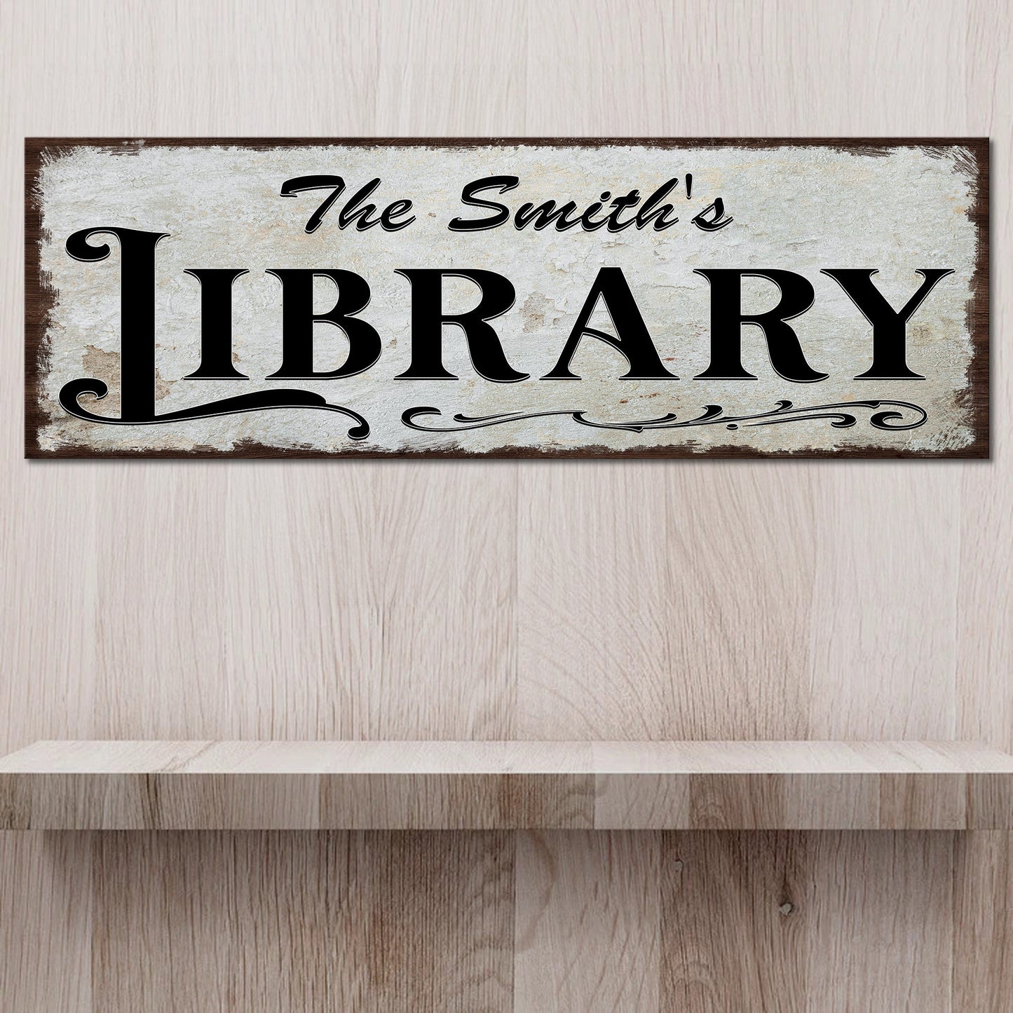 Personalized Library Sign III