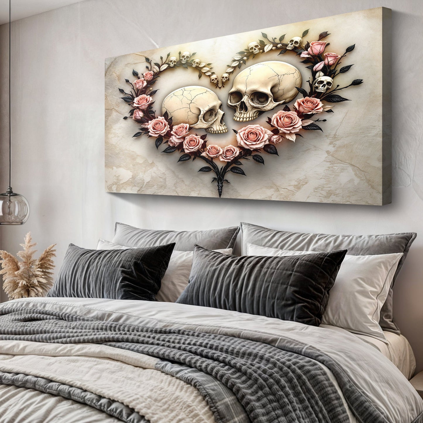 Skull and Flowers Wall Art VI