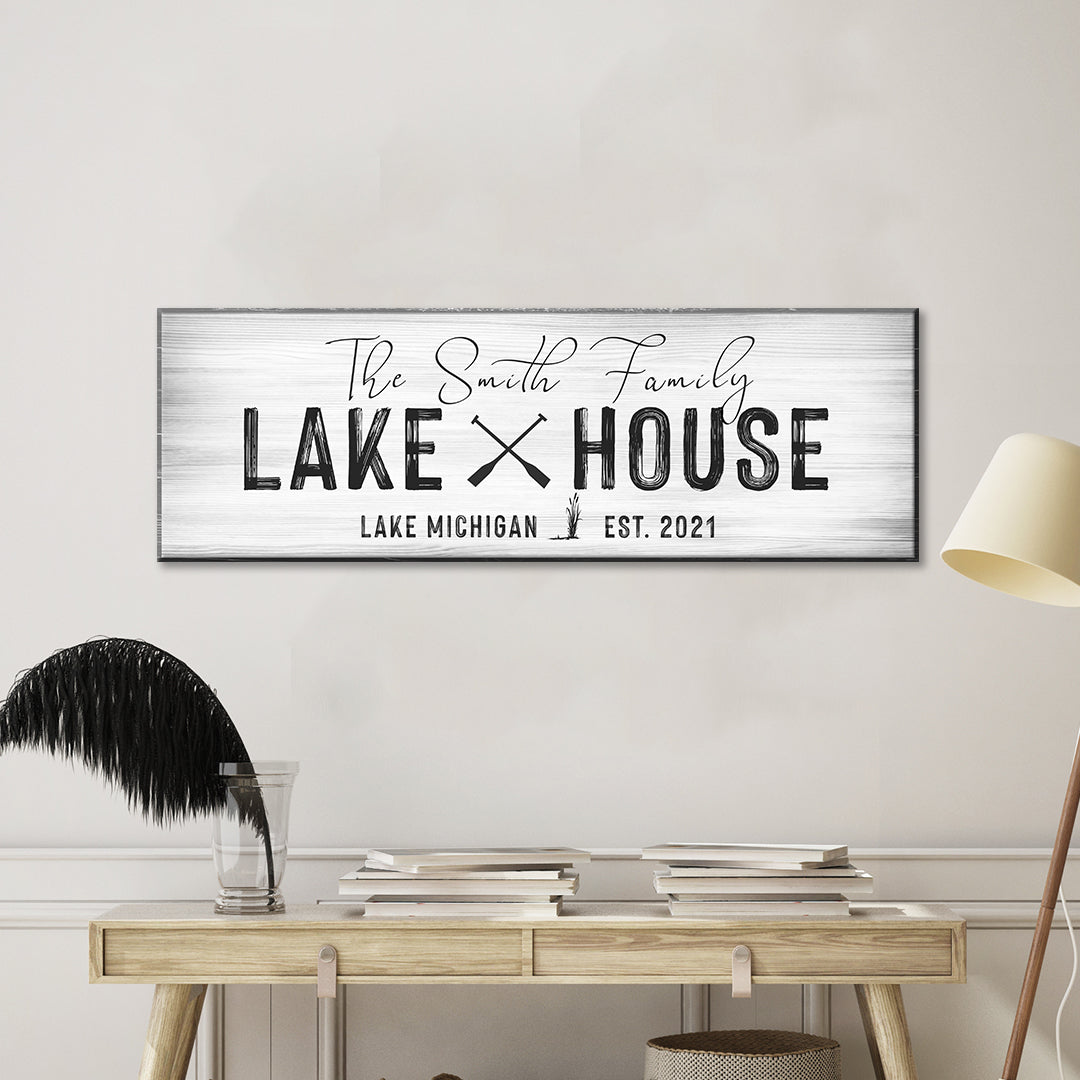 Classic Family Lake House Sign