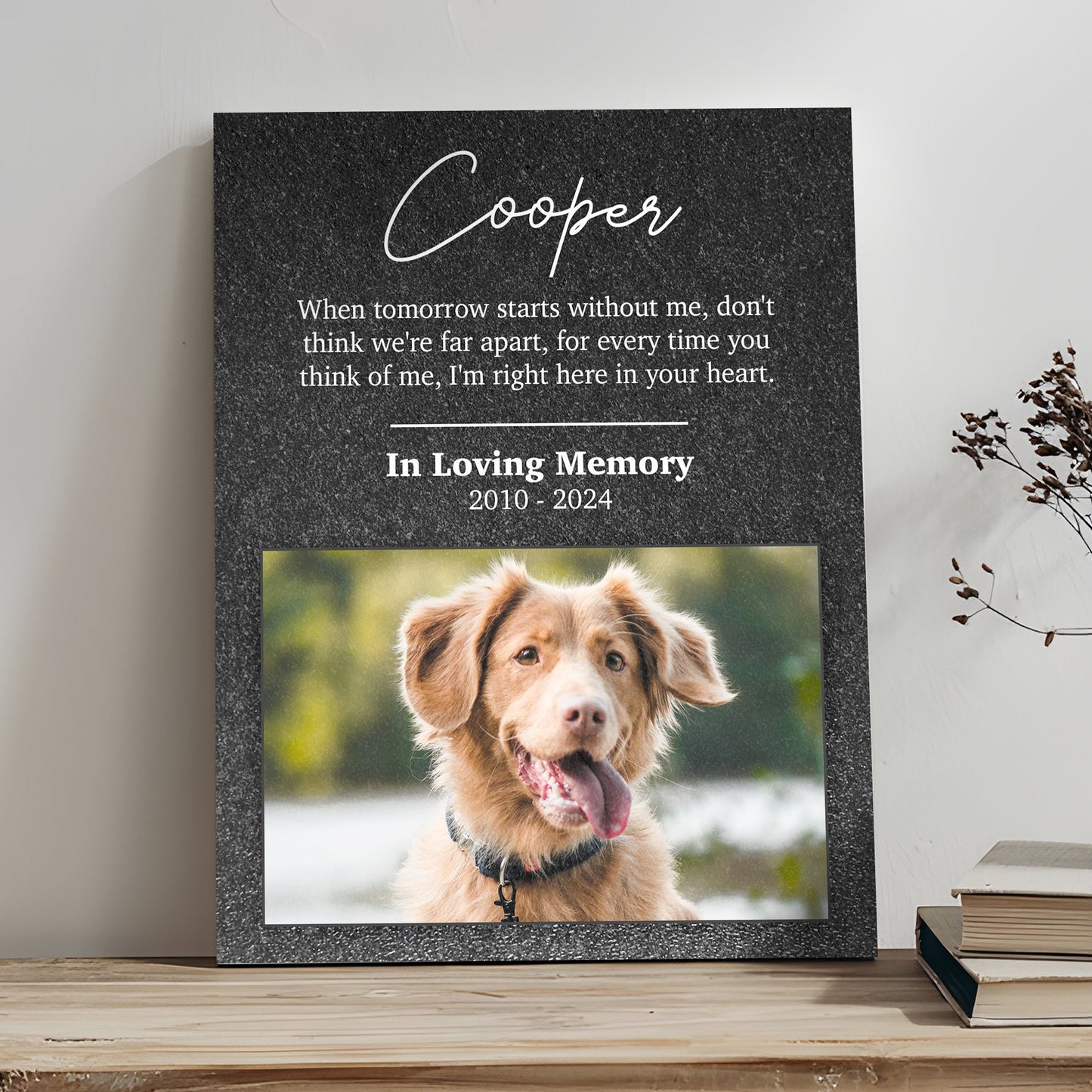 Pet Memorial Portrait Watercolor Sign Here In Your Heart