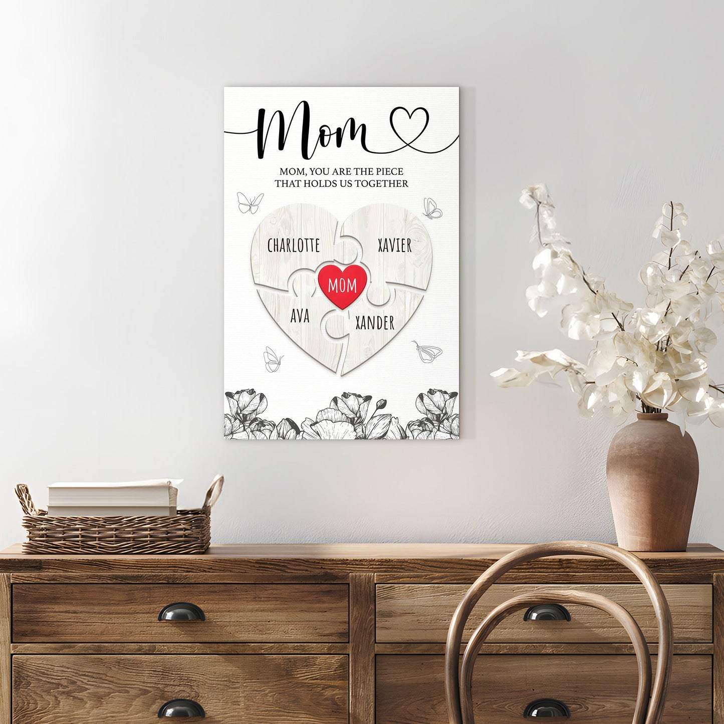 Mother's Day Sign The Piece That Holds Us Together III