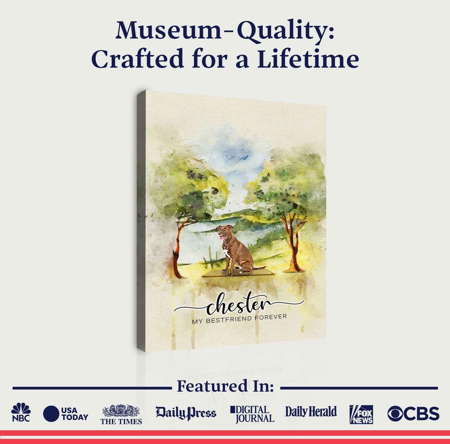 Pet Memorial Watercolor Sign My Bestfriend Forever