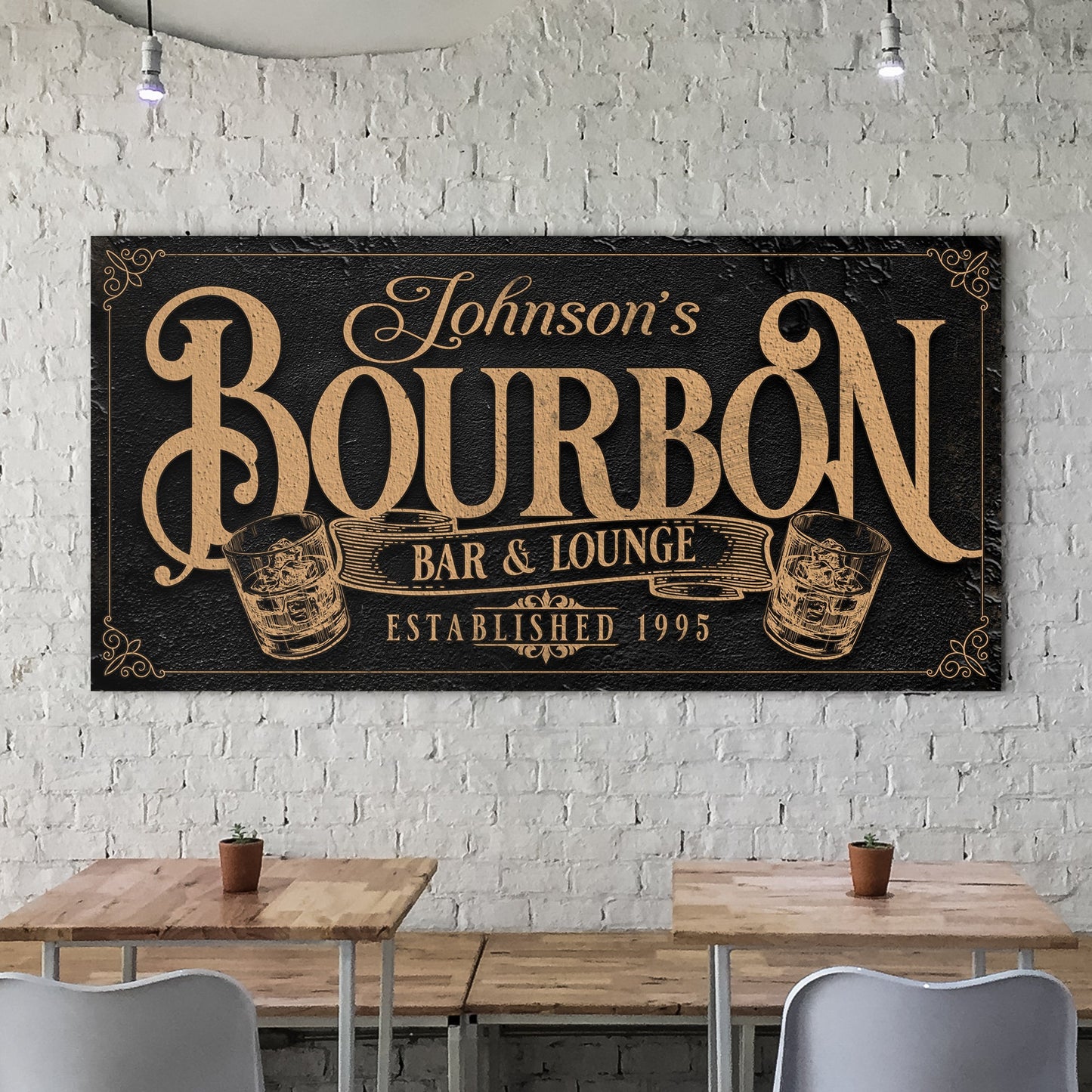 Personalized Bourbon Bar Sign II