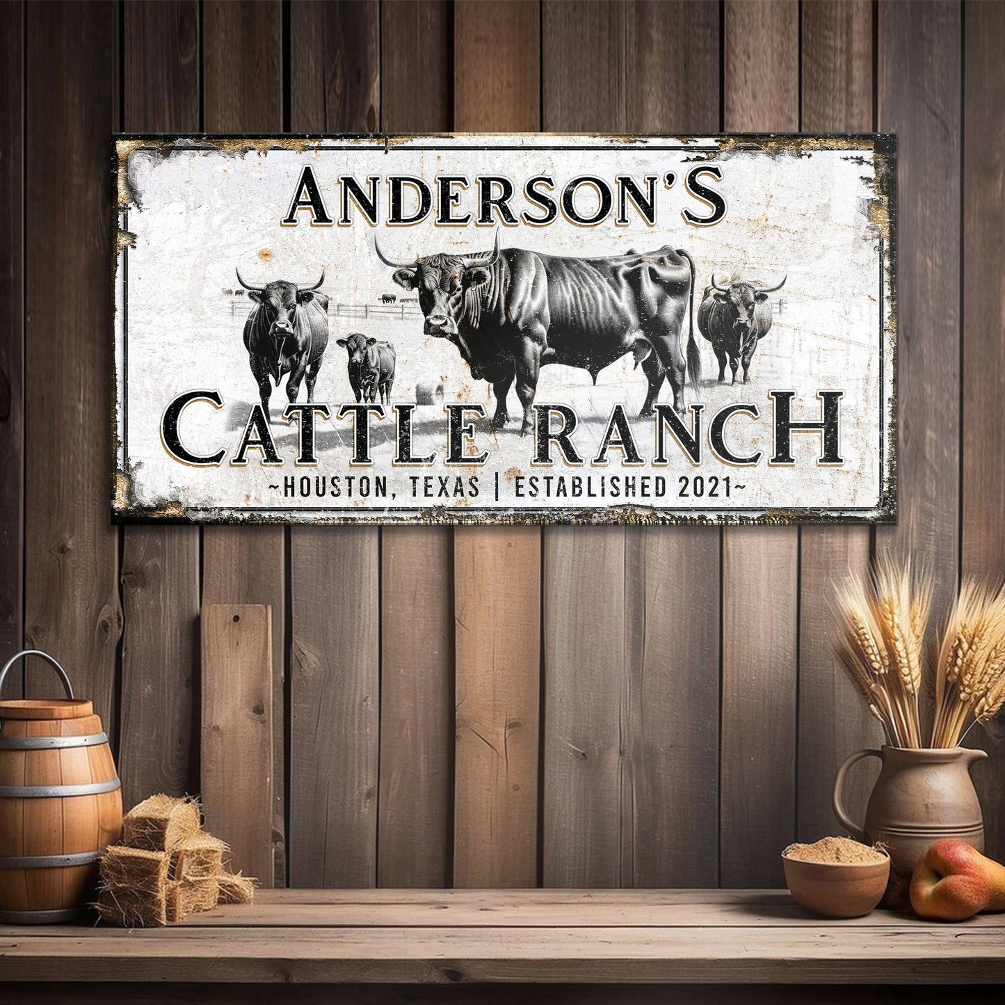 Personalized Cattle Sign