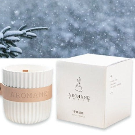 Aromame Romantic Scented Soy Wax Aromatherapy Potpourri Pillar Candle