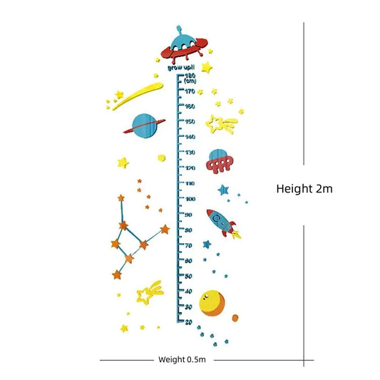 3D Cartoon Height Stickers for Kids' Rooms and Kindergartens