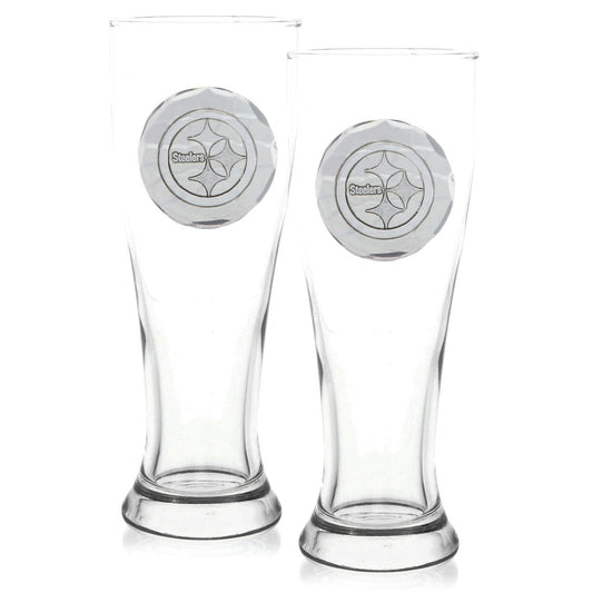 Pittsburgh Steelers 2-Piece Pilsner Glass Set (Aluminum)